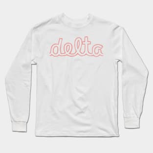 Delta Cursive Greek Letter Long Sleeve T-Shirt